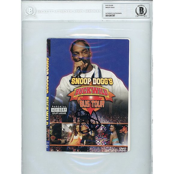 Snoop Dogg Signed Buckwild Bus Tour DVD Cover Beckett BAS Slabbed Rap Autograph